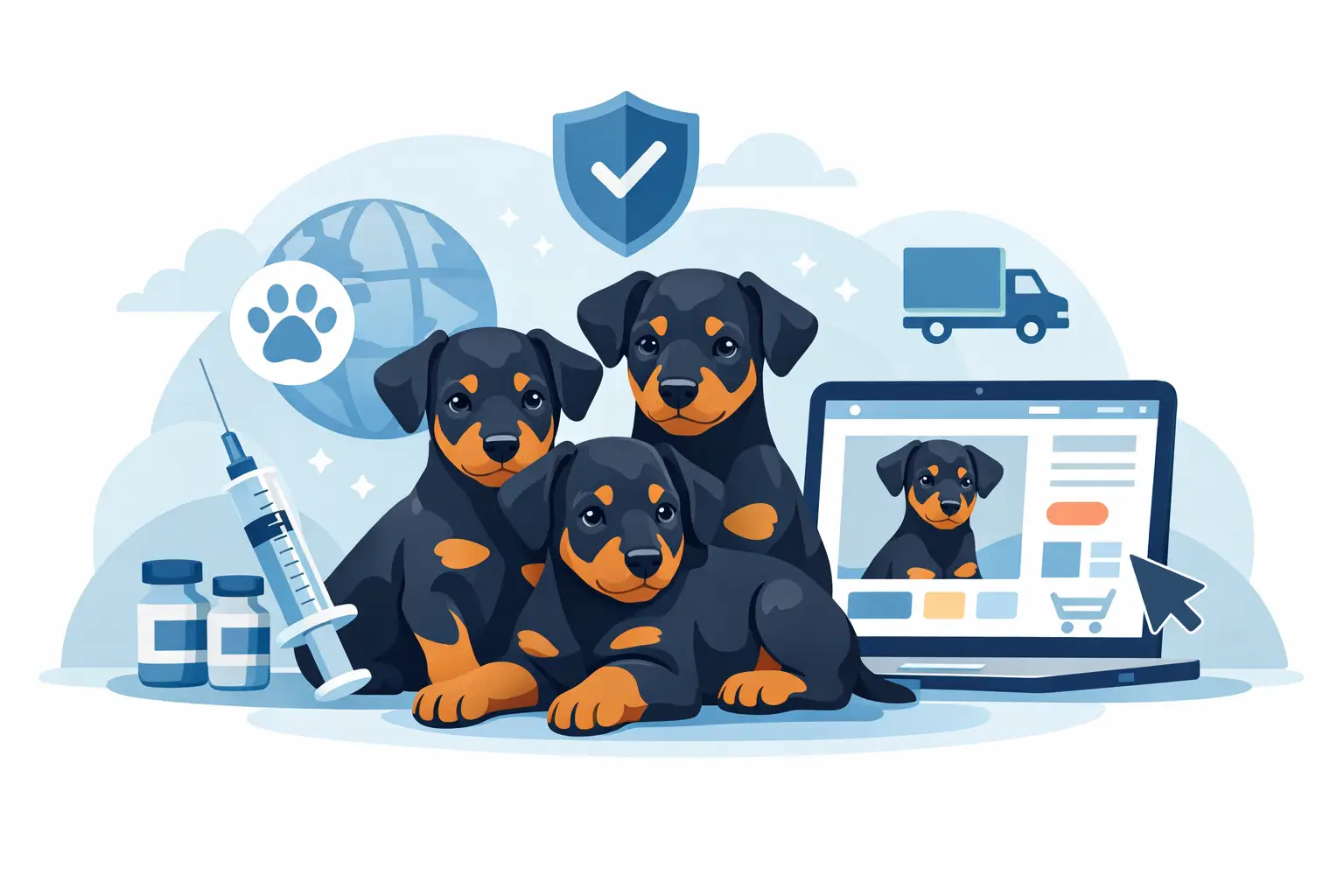 Vaccinated Doberman Puppies for Sale Online